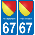 67 Friedolsheim-aufkleber plakette ez stadt