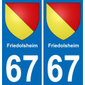 67 Friedolsheim-aufkleber plakette ez stadt