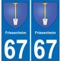 67 Friesenheim-aufkleber plakette ez stadt