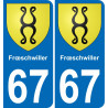 67 Frœschwiller adesivo piastra di registrazione city