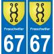 67 Frœschwiller-aufkleber plakette ez stadt