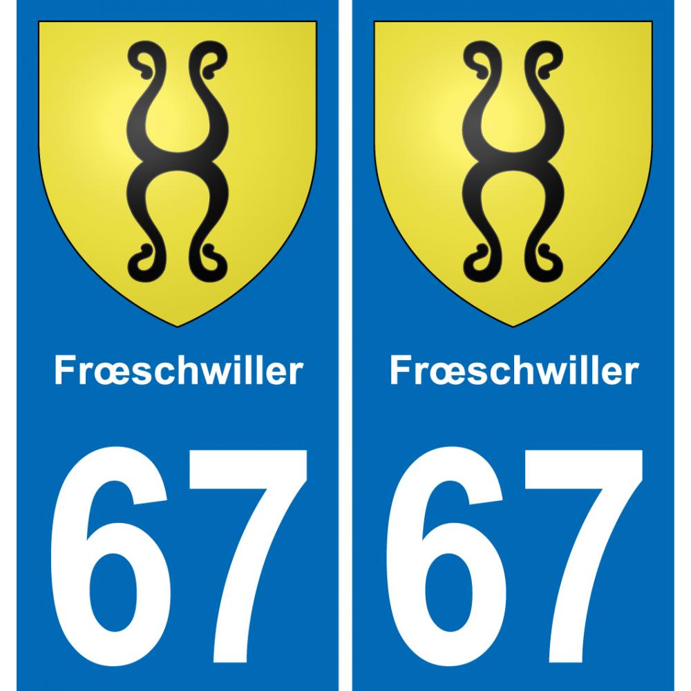 67 Frœschwiller-aufkleber plakette ez stadt