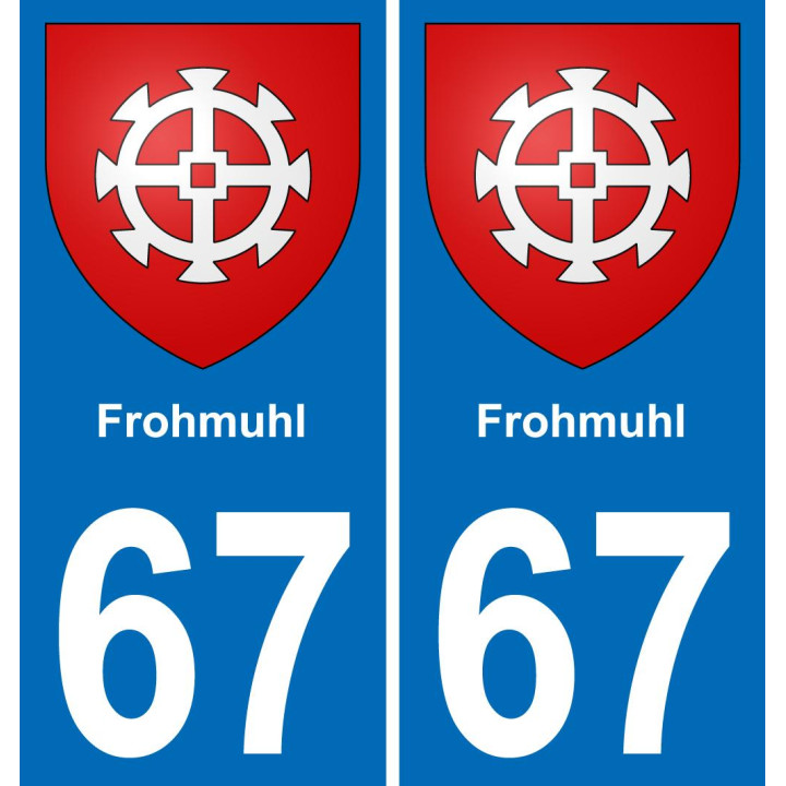 67 Frohmuhl-aufkleber plakette ez stadt