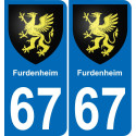 64 Pau autocollant sticker plaque immatriculation auto ville