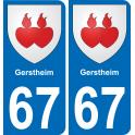 67 Gerstheim sticker plate registration city