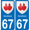 67 Gerstheim adesivo piastra di registrazione city