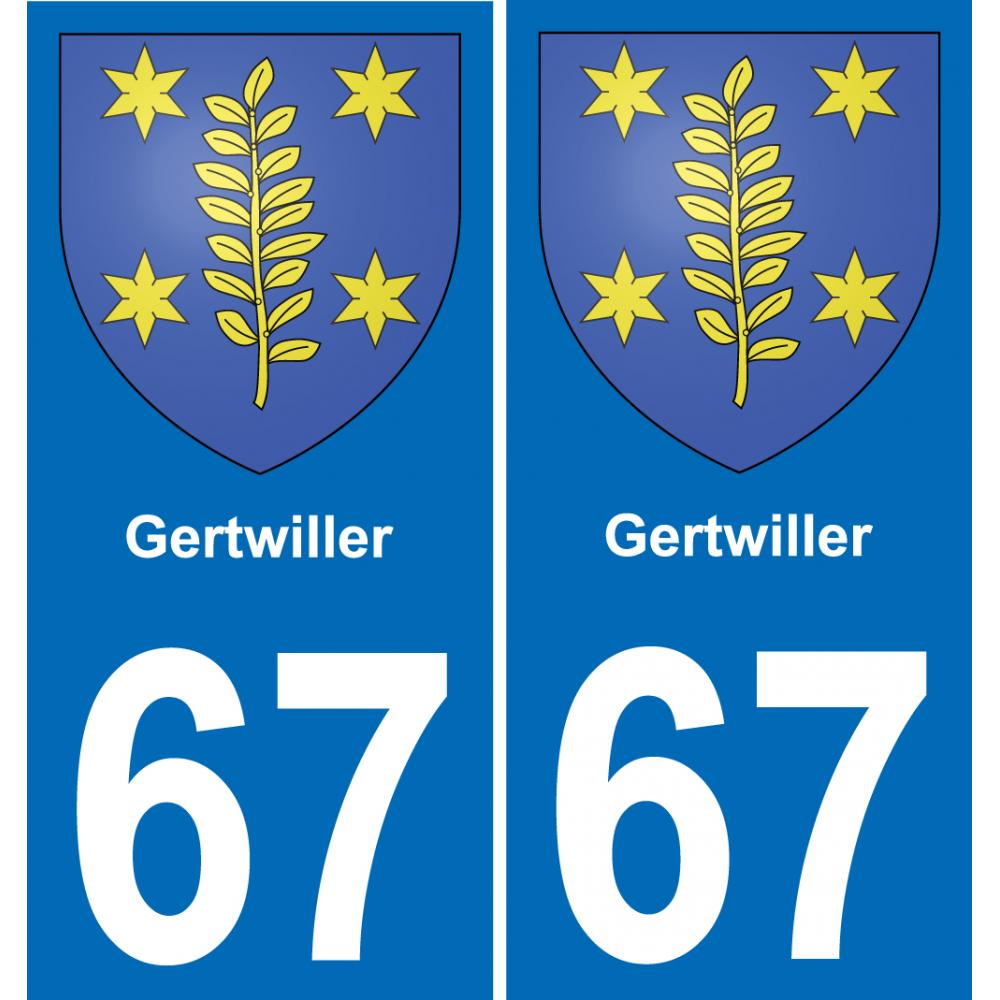 67 Gertwiller-aufkleber plakette ez stadt