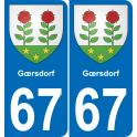 67 Gœrsdorf sticker plate registration city