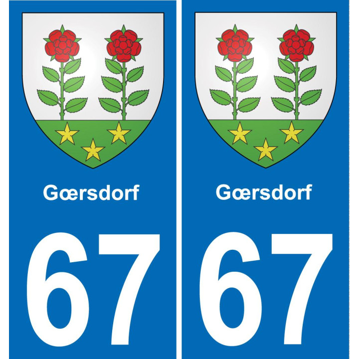 67 Gœrsdorf-aufkleber plakette ez stadt