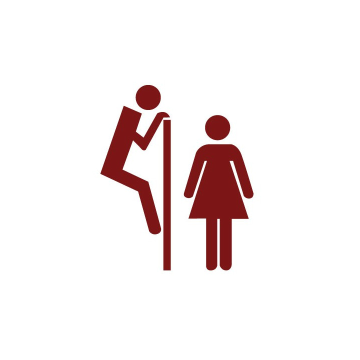 décoration toilette autocollant adhésif