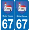67 Gottenhouse-aufkleber plakette ez stadt