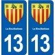 13 La Bouilladisse blason ville autocollant plaque sticker