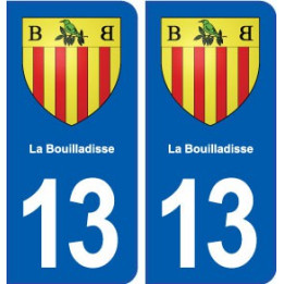 13 La Bouilladisse blason ville autocollant plaque sticker