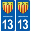13 La Bouilladisse blason ville autocollant plaque sticker