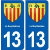 13 La Bouilladisse blason ville autocollant plaque sticker