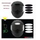 Lot de 4 Bande rétro-réfléchissante Ovale Casque Moto 4 Bandes 3M Autocollant Sticker