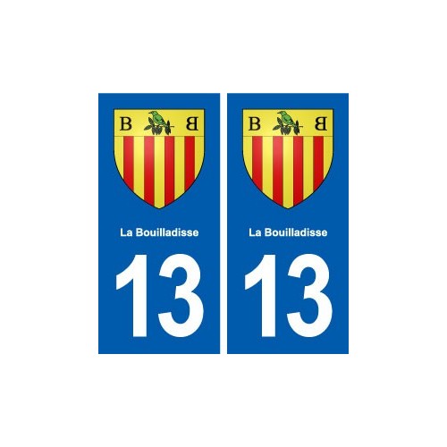 13 La Bouilladisse blason ville autocollant plaque sticker