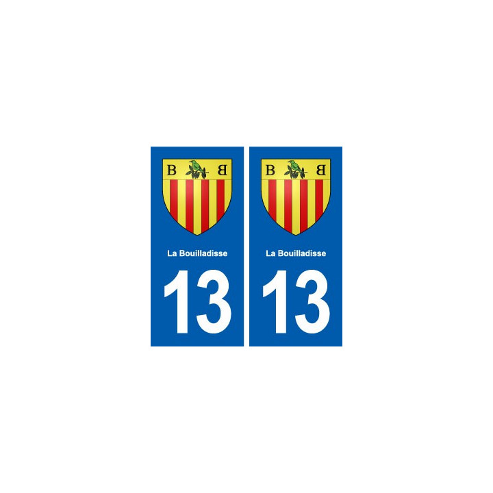 13 La Bouilladisse blason ville autocollant plaque sticker