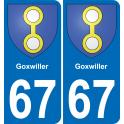 67 Goxwiller placa etiqueta de registro de la ciudad