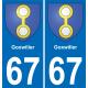 67 Goxwiller sticker plate registration city