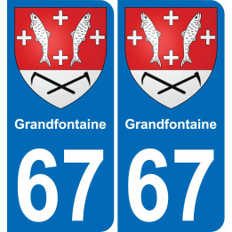 67 Grandfontaine sticker plate registration city