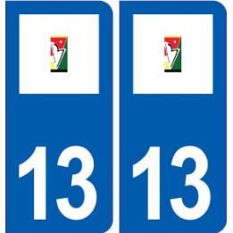 13 La Bouilladisse logo ville autocollant plaque sticker