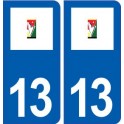 13 La Bouilladisse logo ville autocollant plaque sticker