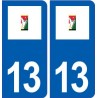 13 La Bouilladisse logo ville autocollant plaque sticker