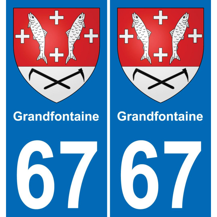 67 Grandfontaine-aufkleber plakette ez stadt