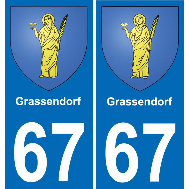 67 Grassendorf sticker plate registration city