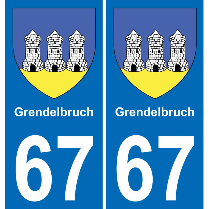 67 Grendelbruch-aufkleber plakette ez stadt