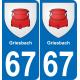 67 Griesbach-aufkleber plakette ez stadt