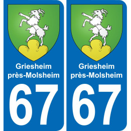 67 Griesheim-près-Molsheim-aufkleber plakette ez stadt