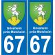 67 Griesheim-près-Molsheim sticker plate registration city