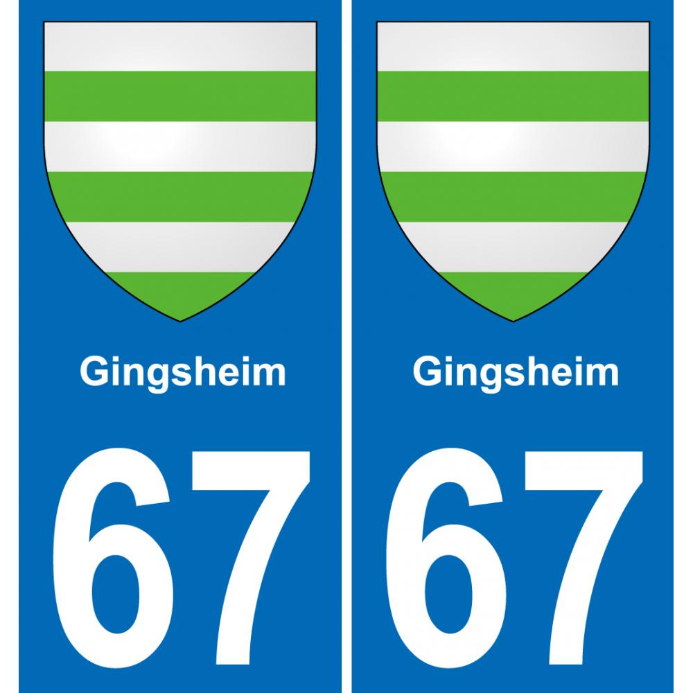67 Gingsheim adesivo piastra di registrazione city