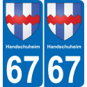 67 Handschuheim-aufkleber plakette ez stadt