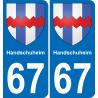 64 Pau autocollant sticker plaque immatriculation auto ville