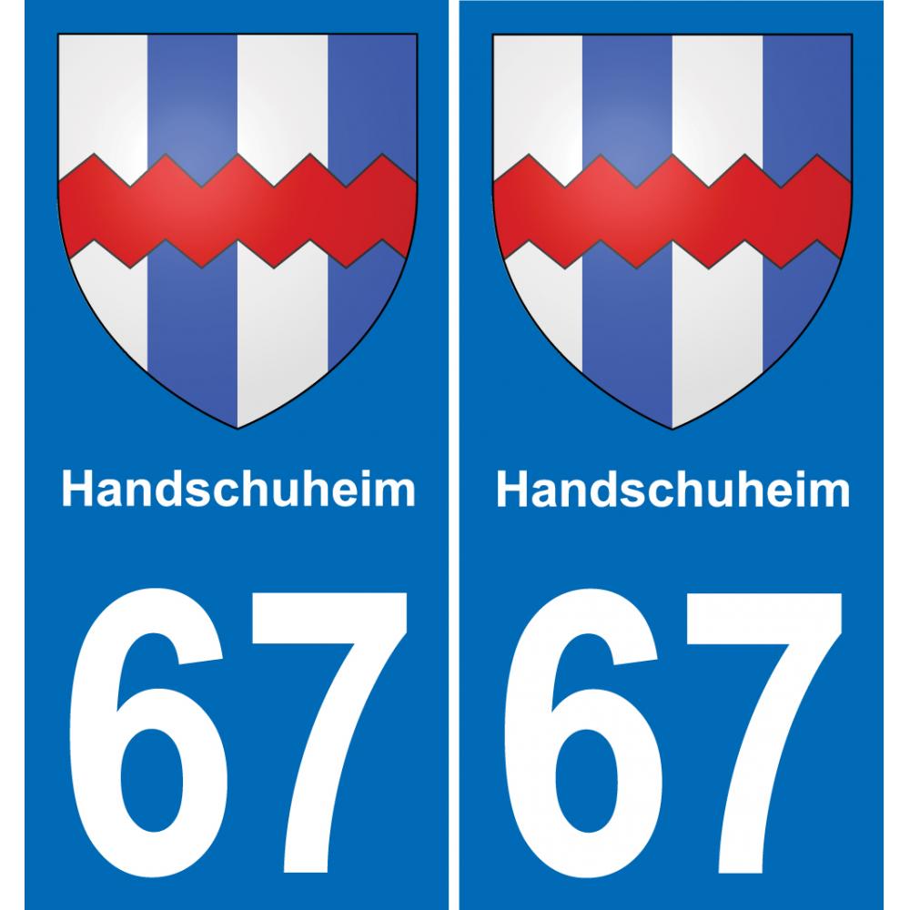 67 Handschuheim sticker plate registration city