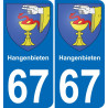 64 Pau autocollant sticker plaque immatriculation auto ville