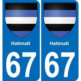 67 Hattmatt sticker plate registration city
