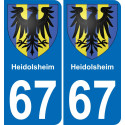 67 Heidolsheim-aufkleber plakette ez stadt