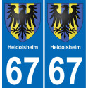 67 Heidolsheim sticker plate registration city