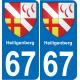67 Heiligenberg sticker plate registration city