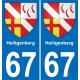 67 Heiligenberg sticker plate registration city