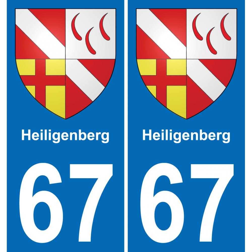 67 Heiligenberg placa etiqueta de registro de la ciudad