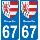 67 Hengwiller-aufkleber plakette ez stadt