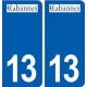 13 Cabannes logo ville autocollant plaque sticker