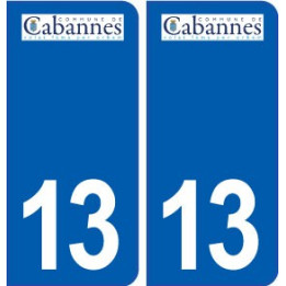 13 Cabannes logo ville autocollant plaque sticker