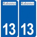13 Cabannes logo ville autocollant plaque sticker