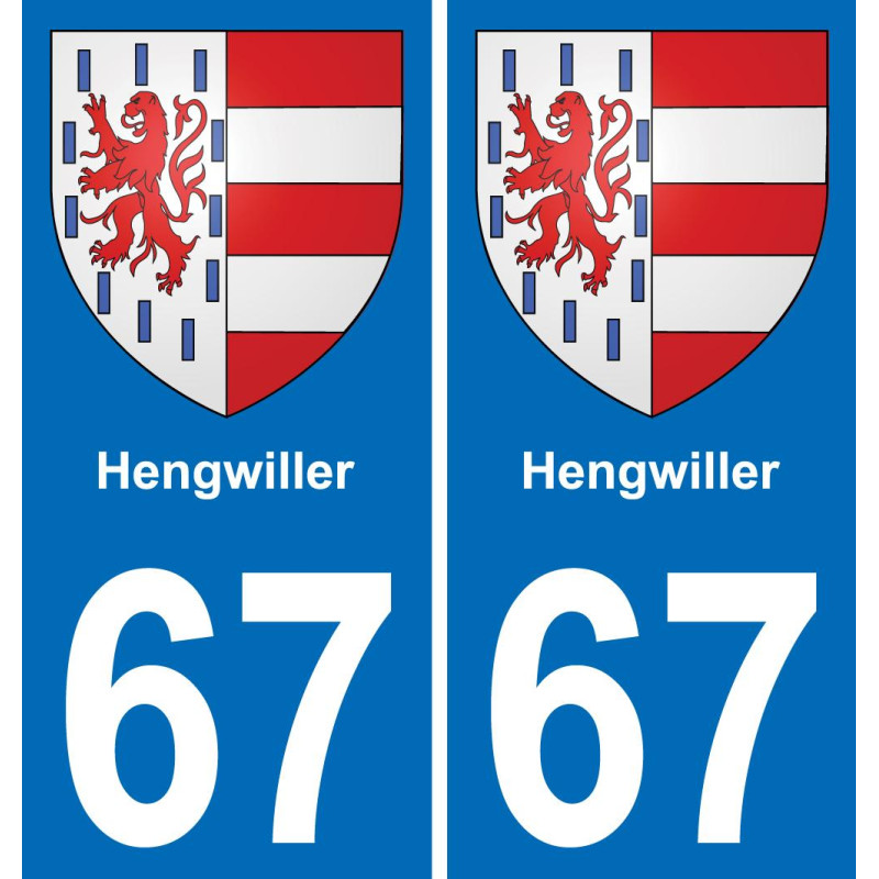 67 Hengwiller sticker plate registration city